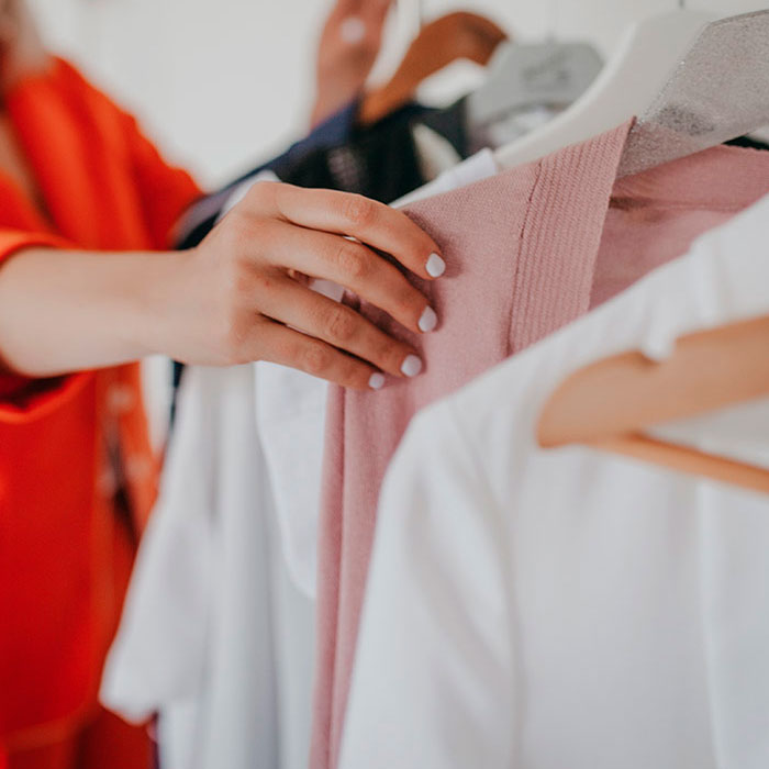 person clothes shopping