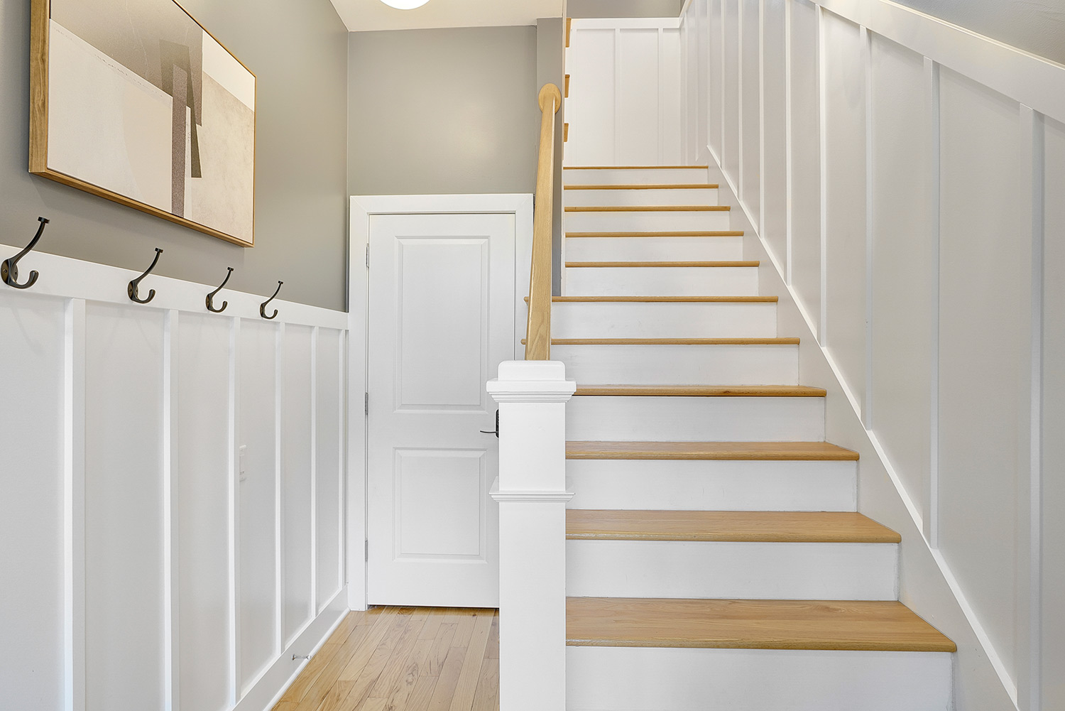 entryway with stairs