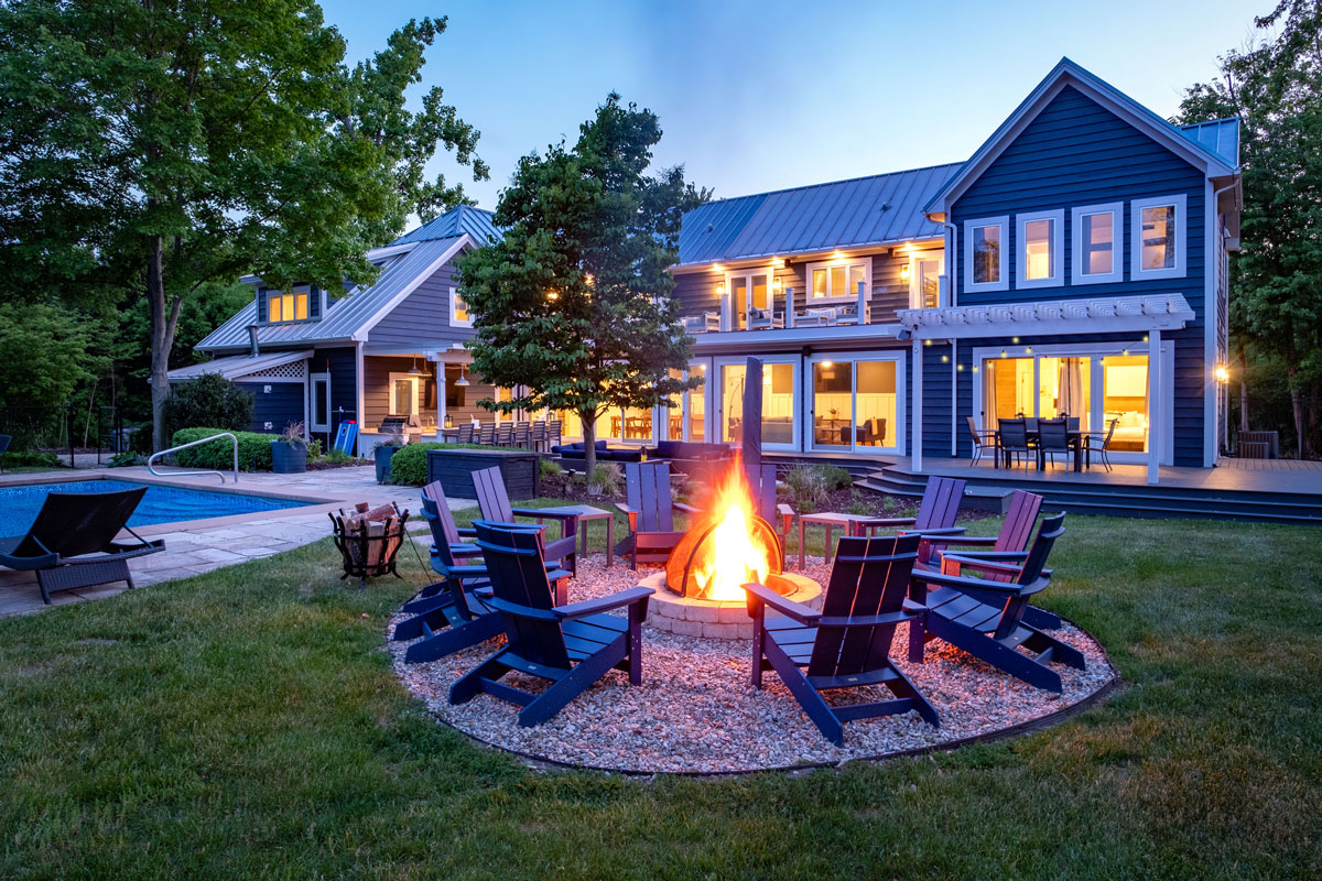 large outdoor fire pit